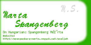 marta spangenberg business card